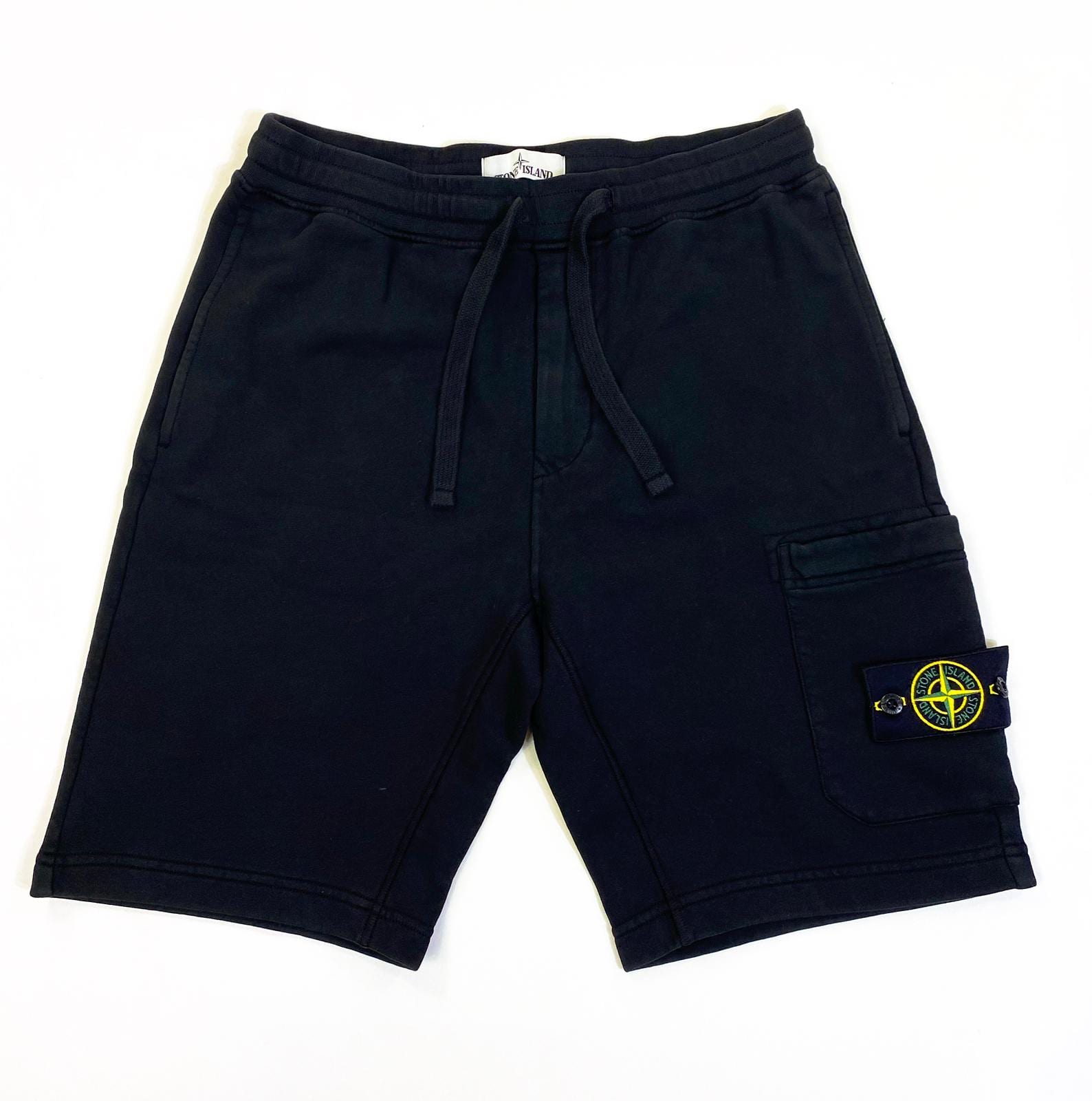Stone Island 63560 T.CO+OLD Fleece Shorts Teal Black - Esquire Clothing