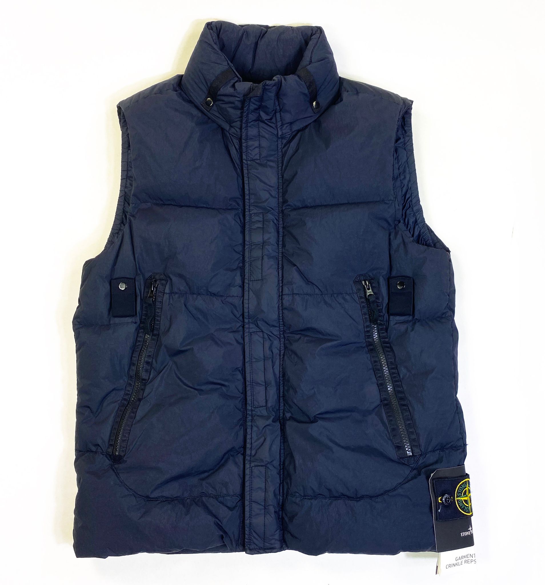 Stone Island Garment Dyed Crinkle Reps NY Down-TC Gilet Navy G0123 ...