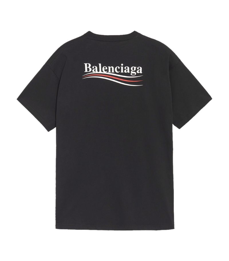 Balenciaga Political Campaign T-Shirt Black - Esquire Clothing
