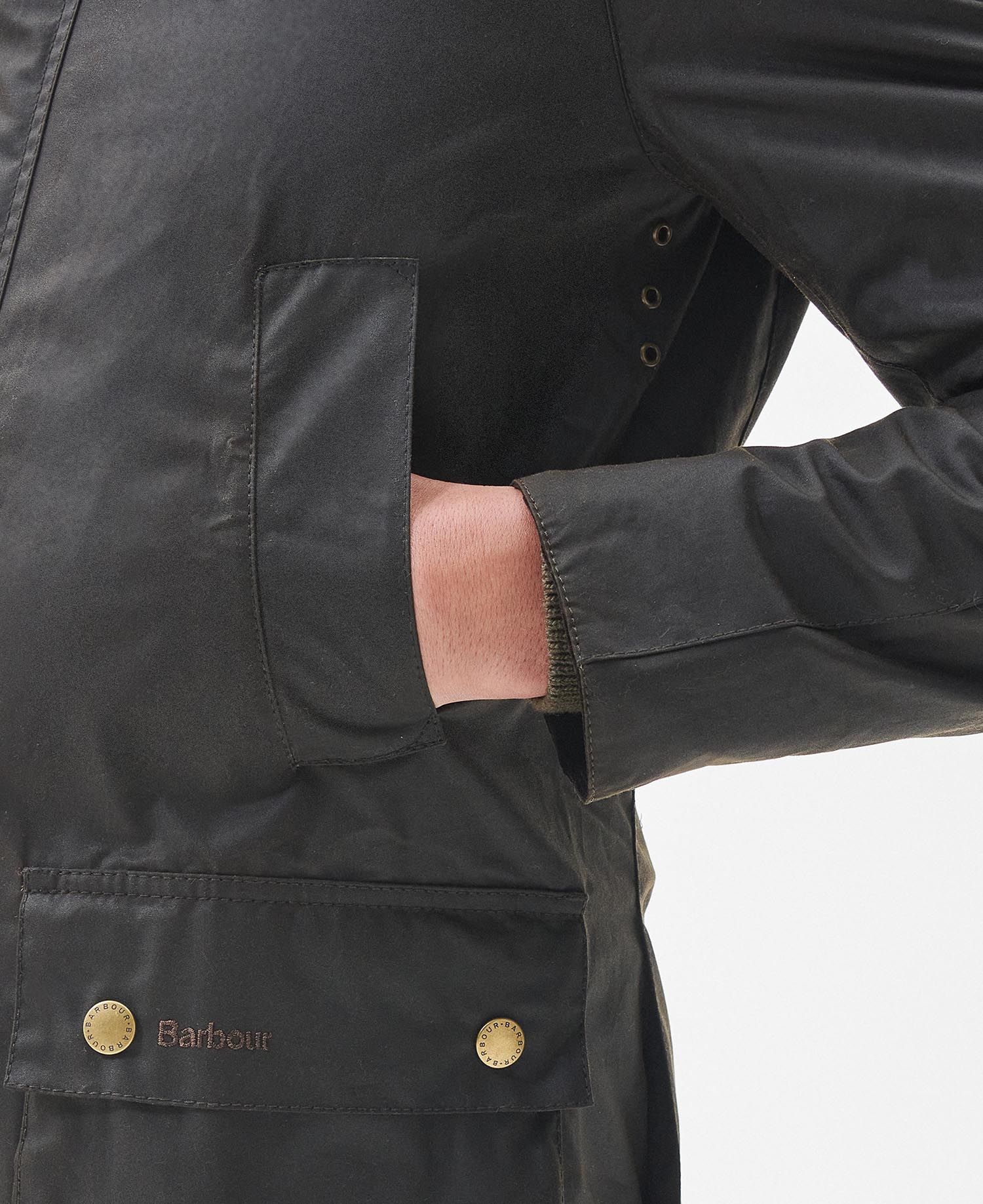Barbour Ashby Wax Jacket Olive - Esquire Clothing